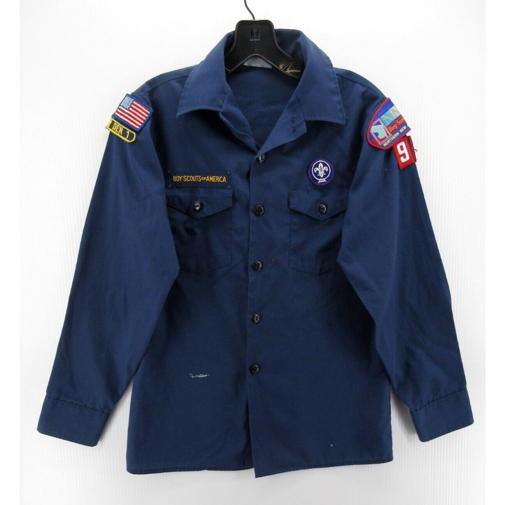 VINTAGE Boy Scouts of America Shirt Kids Large Northern New Jersey Youth *